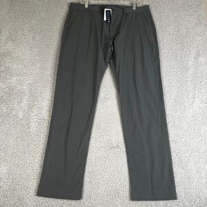 J.Crew Flex Slim-Fit Tech Chino Pants Mens 36 x 32 Gray Wicking UV Lightweight